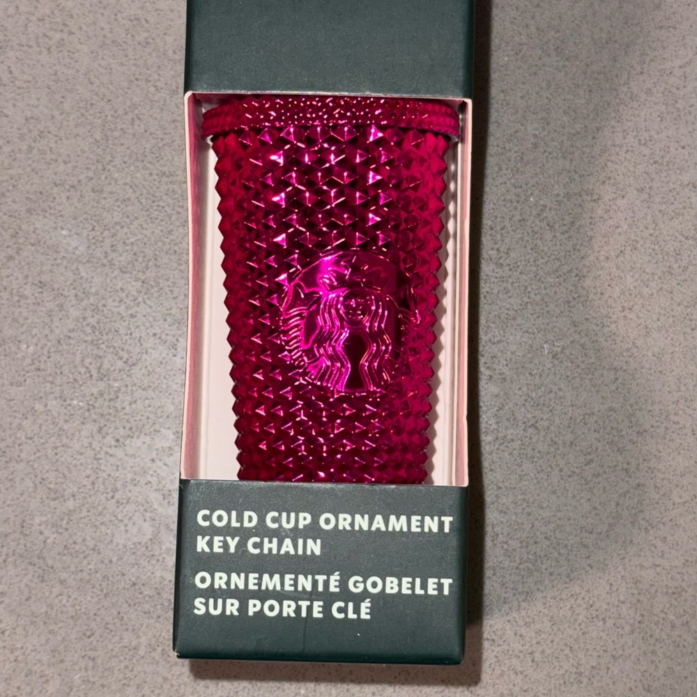 Starbucks Fuchsia Cold Cup Key Holder